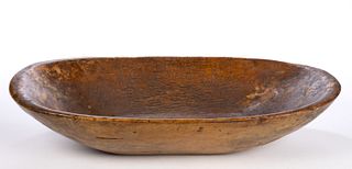 COUNTRY TREEN TRENCHER / DOUGH BOWL