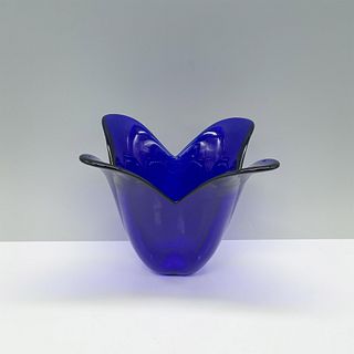 Cobalt Blue Flower Shaped Bowl