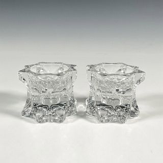 2pc Clear Crystal Candlesticks