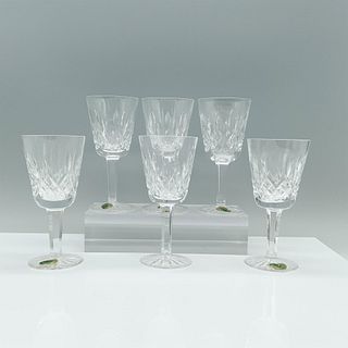 6pc Waterford Crystal White Wine Glasses, Lismore