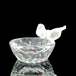 Swarovski Silver Crystal Figurine, Bird Bath + Loose Crystals