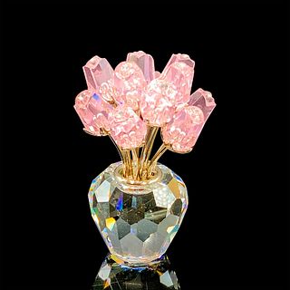 Swarovski Crystal Figurine, A Dozen Pink Roses 628343
