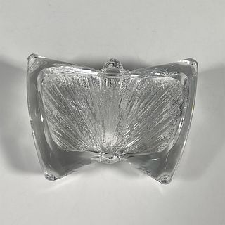 Daum Crystal Art Glass Butterfly Paperweight
