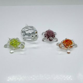 4pc Glass Turtle Grouping, Lenox and Crystal