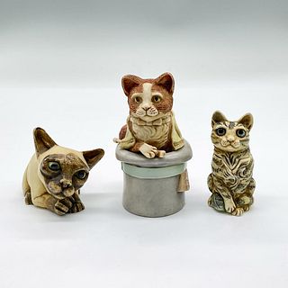 3pc Harmony Kingdom Treasure Boxes, Cats