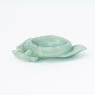 Antique Chinese Jadeite Lotus Water Bowl