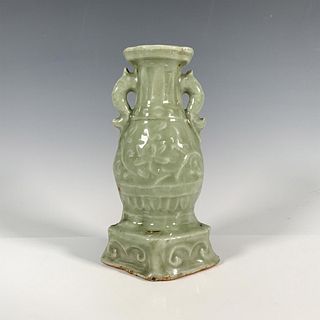 Chinese Longquan Celadon Molded Vase