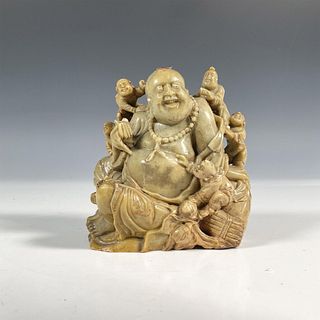Chinese Carved Soapstone Budai Figurine