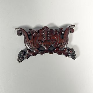 Chinese Wooden Bat Sculpture