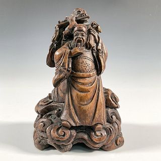 Chinese Carved Bamboo Historical Figural Statue