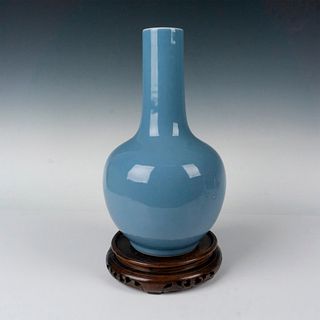 Chinese Clair-de-Lune Porcelain Vase with Base