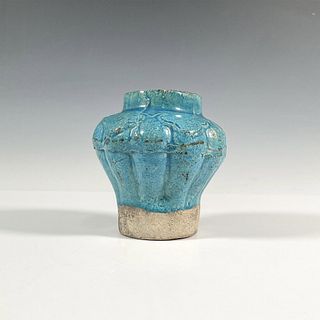 Chinese Ming Ceramic Turquoise Glazed Vase