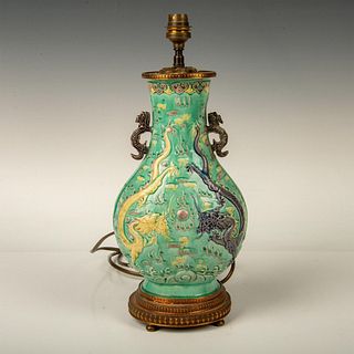 Chinese Ceramic Dragon Table Lamp