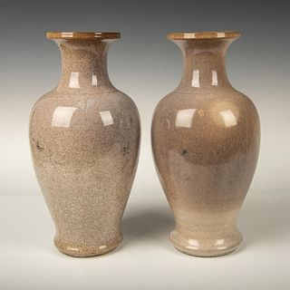 Pair of Chinese Porcelain Craquelure Vases