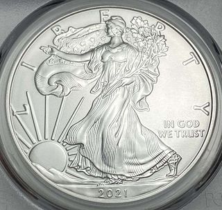 2021 American Silver Eagle Type 1 PCGS MS70 First Day Of Issue