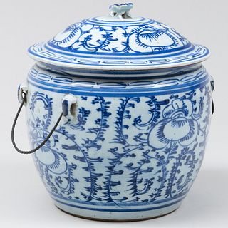 Chinese Blue and White Porcelain Jar and Cover