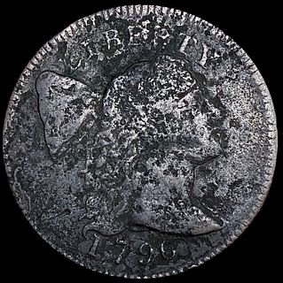 1796 T4 Lib Cap Flowing Hair Large Cent NICELY CIR
