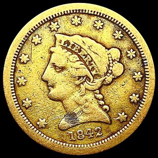 1842-O $2.50 Gold Quarter Eagle NICELY CIRCULATED