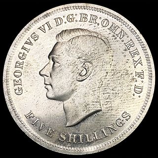 1951 G.B. Silver 5 Shilling GEM BU