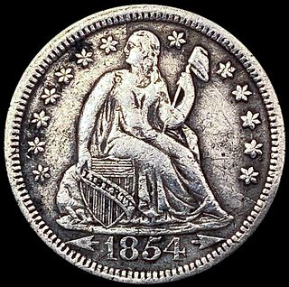 1854-O Arws Seated Liberty Dime LIGHTLY CIRCULATED