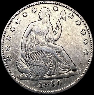 1860-O Seated Liberty Half Dollar LIGHTLY CIRCULAT