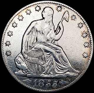 1853-O Arws Seated Liberty Half Dollar CLOSELY UNC