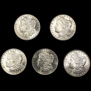  (5) Morgan Silver Dollar (1880-S, 1883, 1885-O, 1