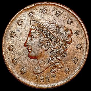1837 Braided Hair Large Cent NEARLY UNCIRCULATED
