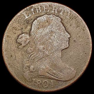 1801 Draped Bust Large Cent NICELY CIRCULATED