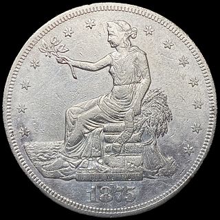 1875-S Silver Trade Dollar CLOSELY UNCIRCULATED