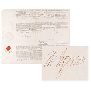 Thomas Jefferson and James Madison Signed Four-Language Ship&#39;s Passport