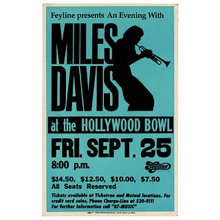 Miles Davis Original 1981 Hollywood Bowl Concert Poster