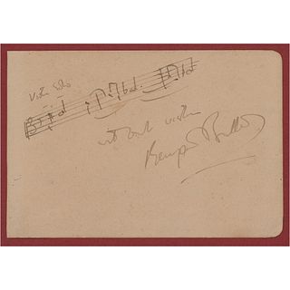 Benjamin Britten Autograph Musical Quotation Signed