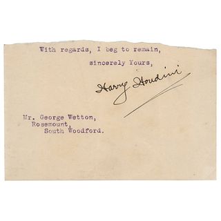 Harry Houdini Signature
