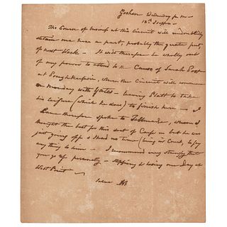 Aaron Burr Autograph Letter Signed
