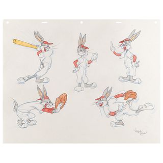 Bugs Bunny original model sheet drawing by Virgil Ross