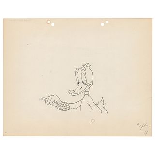 Daffy Duck production drawing from Daffy&#39;s Southern Exposure