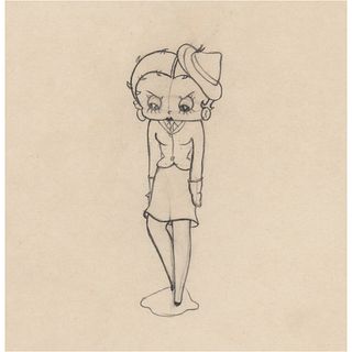 Betty Boop production drawing from Judge for a Day