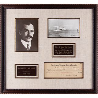 Orville Wright Signed Check to His Housekeeper