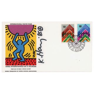 Keith Haring Signed FDC