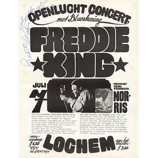 Freddie King Signed 1973 Concert Poster