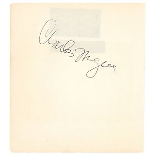 Charles Mingus and Band Signatures with Original Candid Photograph