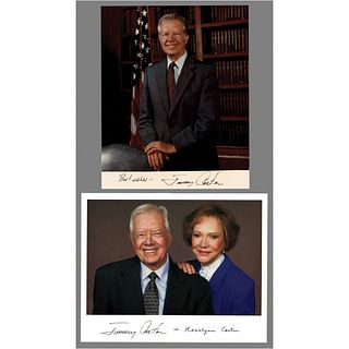 Jimmy and Rosalynn Carter (2) Signed Photographs