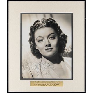Myrna Loy Signed Photograph