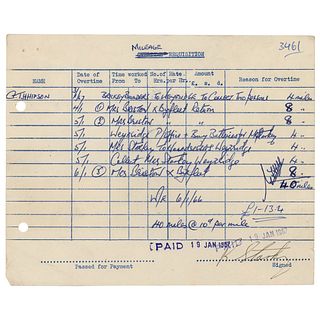 Beatles: Ringo Starr Document Signed