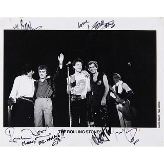 Rolling Stones Signed &#39;Steel Wheels Tour&#39; Photograph