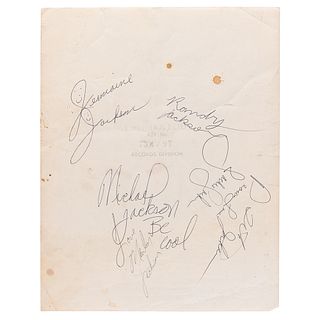Jackson 5 Signed Photograph - Dated to Their 1973 Australian Tour
