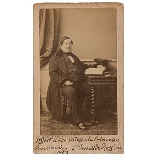 Gioachino Rossini Signed Photograph to Napoleon&#39;s Niece