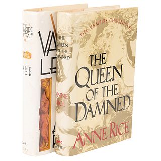 Anne Rice (2) Signed Books - The Queen of the Damned and The Vampire Lestat
