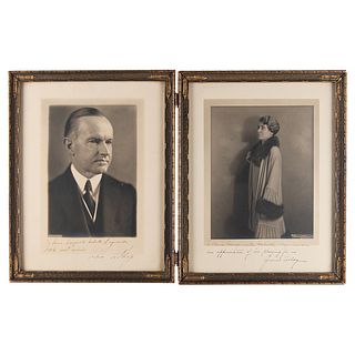 Calvin and Grace Coolidge (2) Signed Photographs